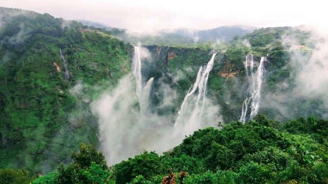 Jog Falls in the mountains